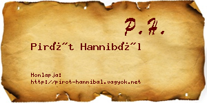 Pirót Hannibál névjegykártya